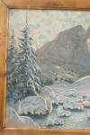 Oil Painting Of Winter In Tirol By A. Kusche