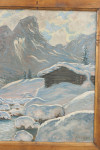 Oil Painting Of Winter In Tirol By A. Kusche