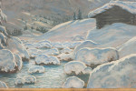 Oil Painting Of Winter In Tirol By A. Kusche