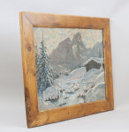 Oil Painting Of Winter In Tirol By A. Kusche