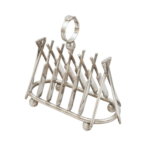 Silver Plated Cricket Toast Rack