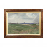 Antique Golf Painting Of Rye Harbour