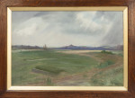 Antique Golf Painting Of Rye Harbour
