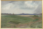 Antique Golf Painting Of Rye Harbour