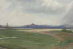 Antique Golf Painting Of Rye Harbour