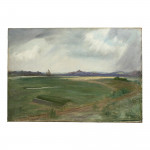 Antique Golf Painting Of Rye Harbour