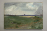 Antique Golf Painting Of Rye Harbour