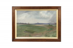 Antique Golf Painting Of Rye Harbour