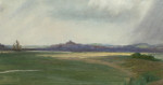 Antique Golf Painting Of Rye Harbour
