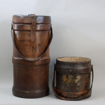 Small Naval Shell Case, Leather Cordite Bucket