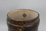 Small Naval Shell Case, Leather Cordite Bucket