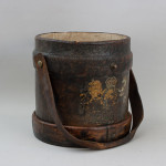 Small Naval Shell Case, Leather Cordite Bucket