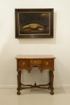 Burr Oak And Ash Lowboy, Side Table