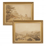 Pair Of Shooting Paintings By Samuel Howitt