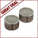 Antique Golf Ball Mould, Square Mesh Pattern.