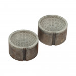 Antique Golf Ball Mould, Square Mesh Pattern.