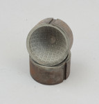 Antique Golf Ball Mould, Square Mesh Pattern.
