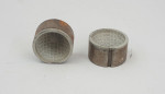 Antique Golf Ball Mould, Square Mesh Pattern.