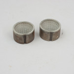 Antique Golf Ball Mould, Square Mesh Pattern.