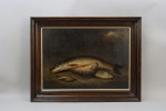 Painting Of Fish On The River Bank