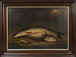 Painting Of Fish On The River Bank