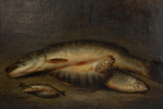 Painting Of Fish On The River Bank