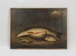 Painting Of Fish On The River Bank