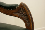 Carved Oak And Leather Glastonbury Armchair