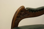 Carved Oak And Leather Glastonbury Armchair