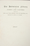 Badminton Library Book, Golf