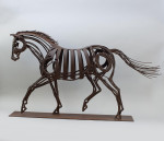 Metal Horse Sculpture, Garden Ornament