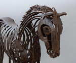 Metal Horse Sculpture, Garden Ornament