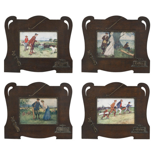 Set Of Four Lance Thackeray Golf Chromolithographs