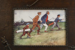 Set Of Four Lance Thackeray Golf Chromolithographs