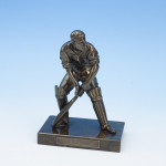Bronzed Figure Of A Cricketer