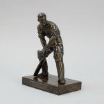 Bronzed Figure Of A Cricketer