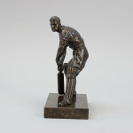 Bronzed Figure Of A Cricketer