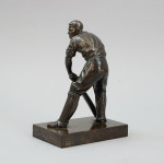 Bronzed Figure Of A Cricketer