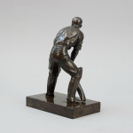 Bronzed Figure Of A Cricketer
