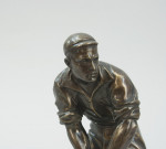 Bronzed Figure Of A Cricketer