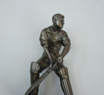 Bronzed Figure Of A Cricketer