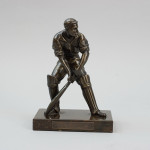 Bronzed Figure Of A Cricketer