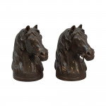 Pair Of Cast Iron Horses Heads