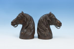 Pair Of Cast Iron Horses Heads