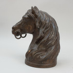Pair Of Cast Iron Horses Heads