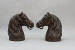 Pair Of Cast Iron Horses Heads