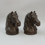Pair Of Cast Iron Horses Heads