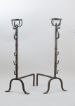Pair Of Wrought Iron Andirons