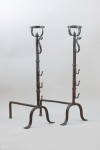 Pair Of Wrought Iron Andirons