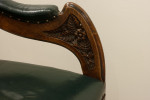Carved Oak And Leather Glastonbury Armchair